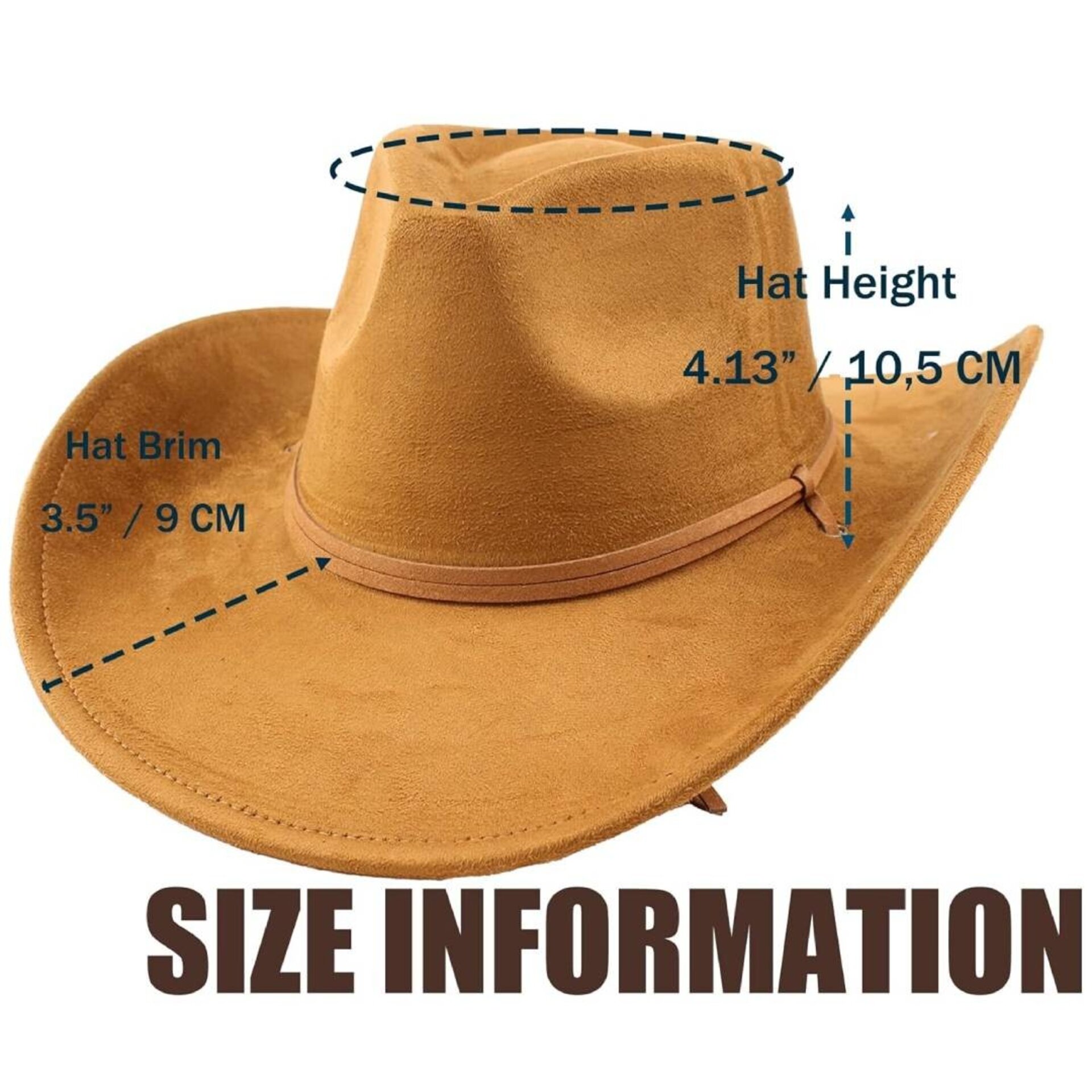 Sombrero Cowboy Western Original Rodeo Baile Vaquero Country caqui Hombre Mujer - 6