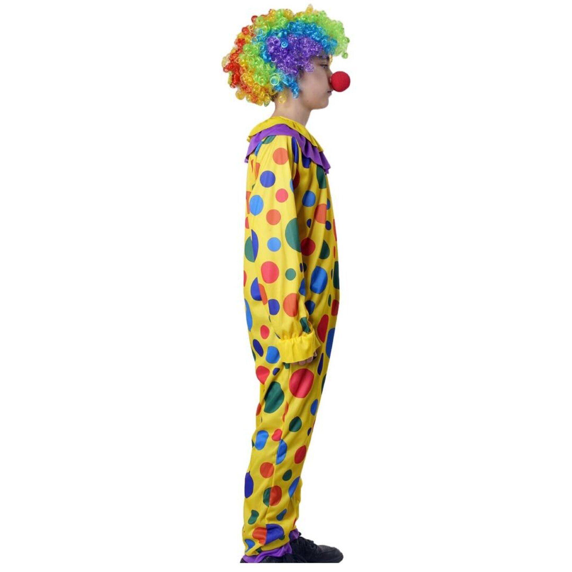 Disfraz Payaso de Circo. Traje Mono con Peluca y Nariz. Halloween Carnaval - 5