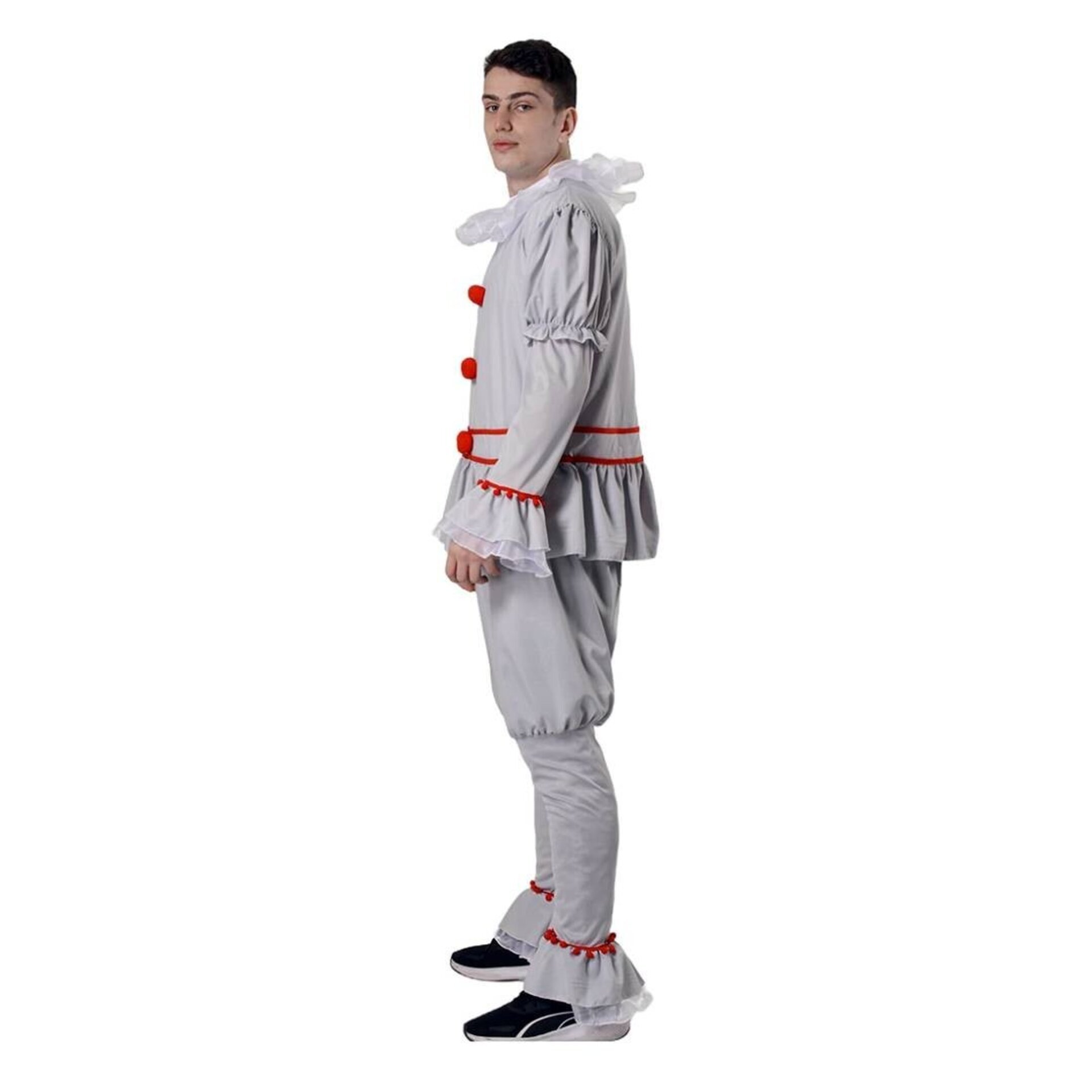 Disfraz Payaso IT Asesino Derry Pennywise Hombre Peluca Roja Guantes Accesorio - 7