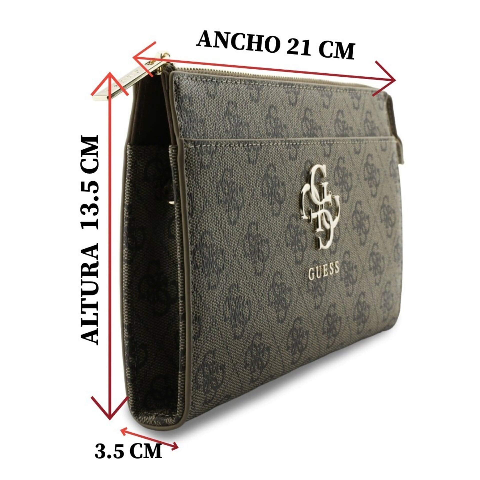 Bolso de mano 4G con Logo Grande para Teléfono Bandolera Guess color Marrón - 8