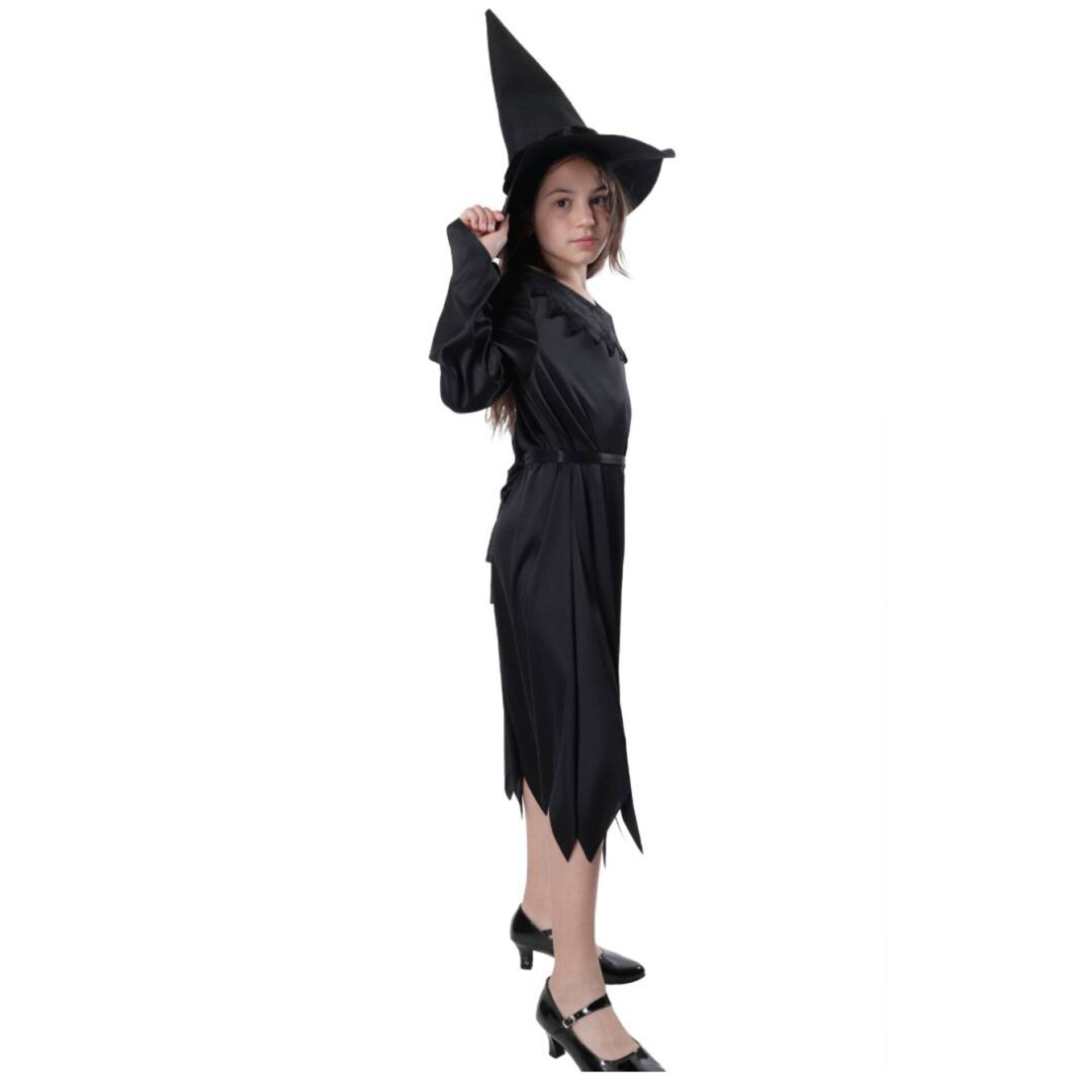 Disfraz Bruja con Sombrero Negro para niñas Talla 3 a 12 años - 3