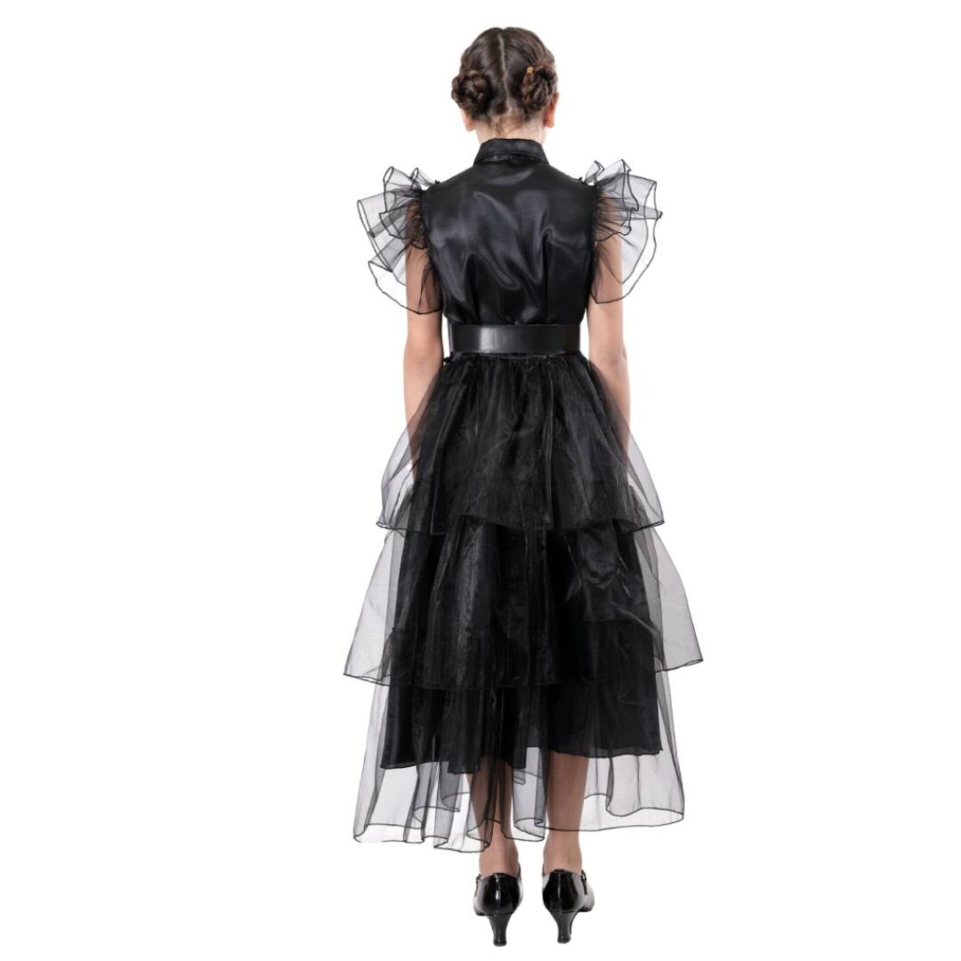 Disfraz de Gala de Merlina para Niñas. Vestido de Baile de Miércoles Addams - 8