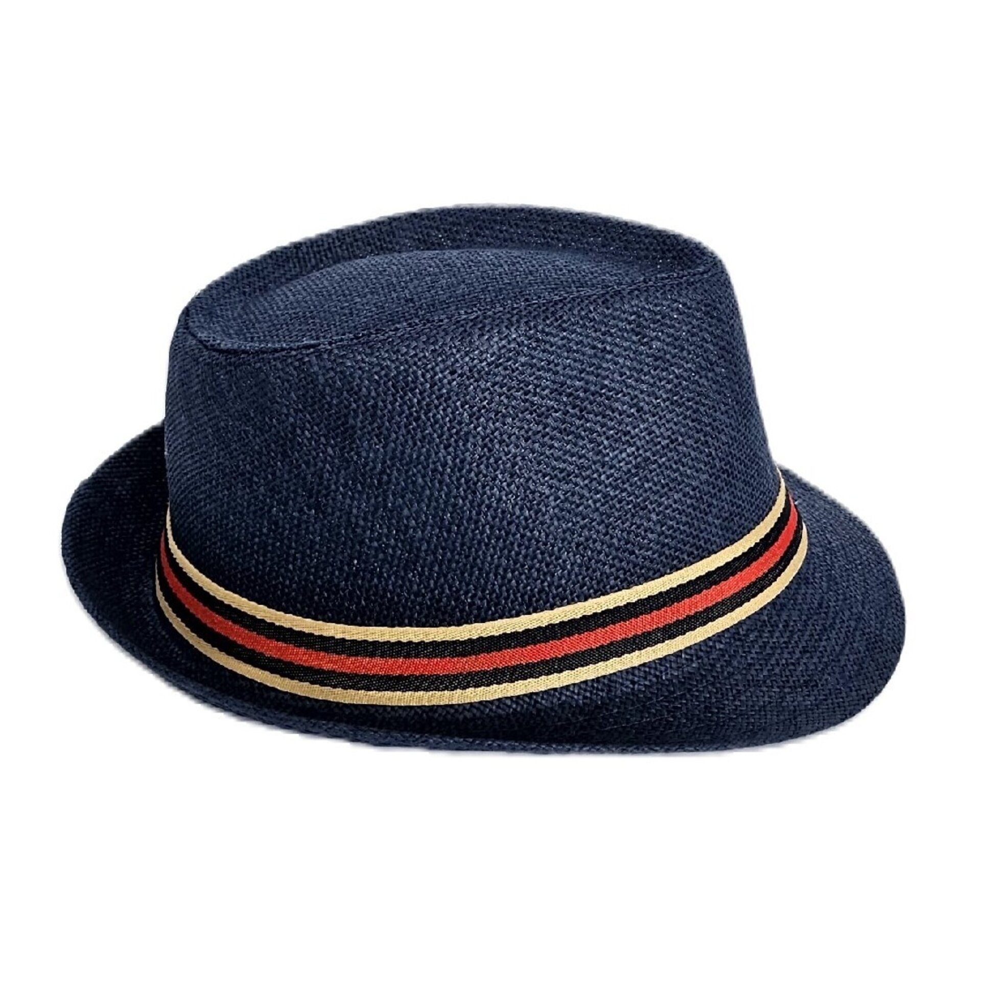 Sombrero Trilby Fedora Clásico Gorro Azul de Paja de Papel Adulto M/L - 3