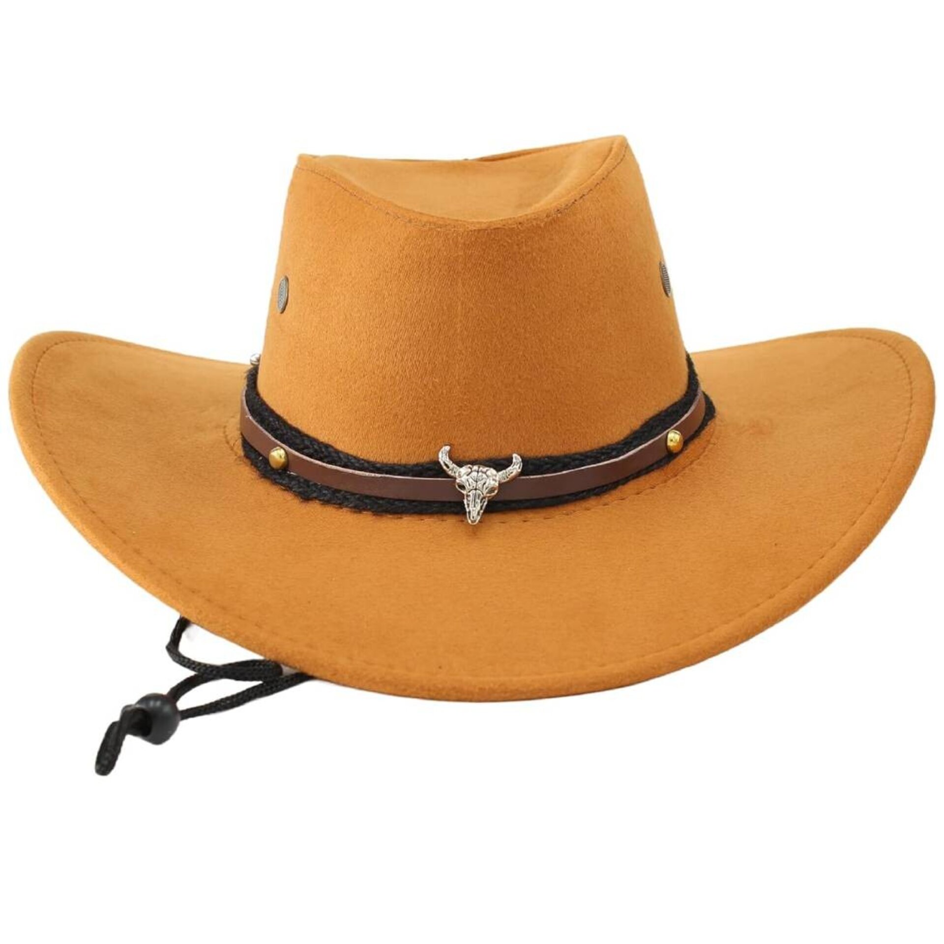 Sombrero Vaquero Cowboy Western Talla Ajustable S/M para Hombre Mujer Beige - 2