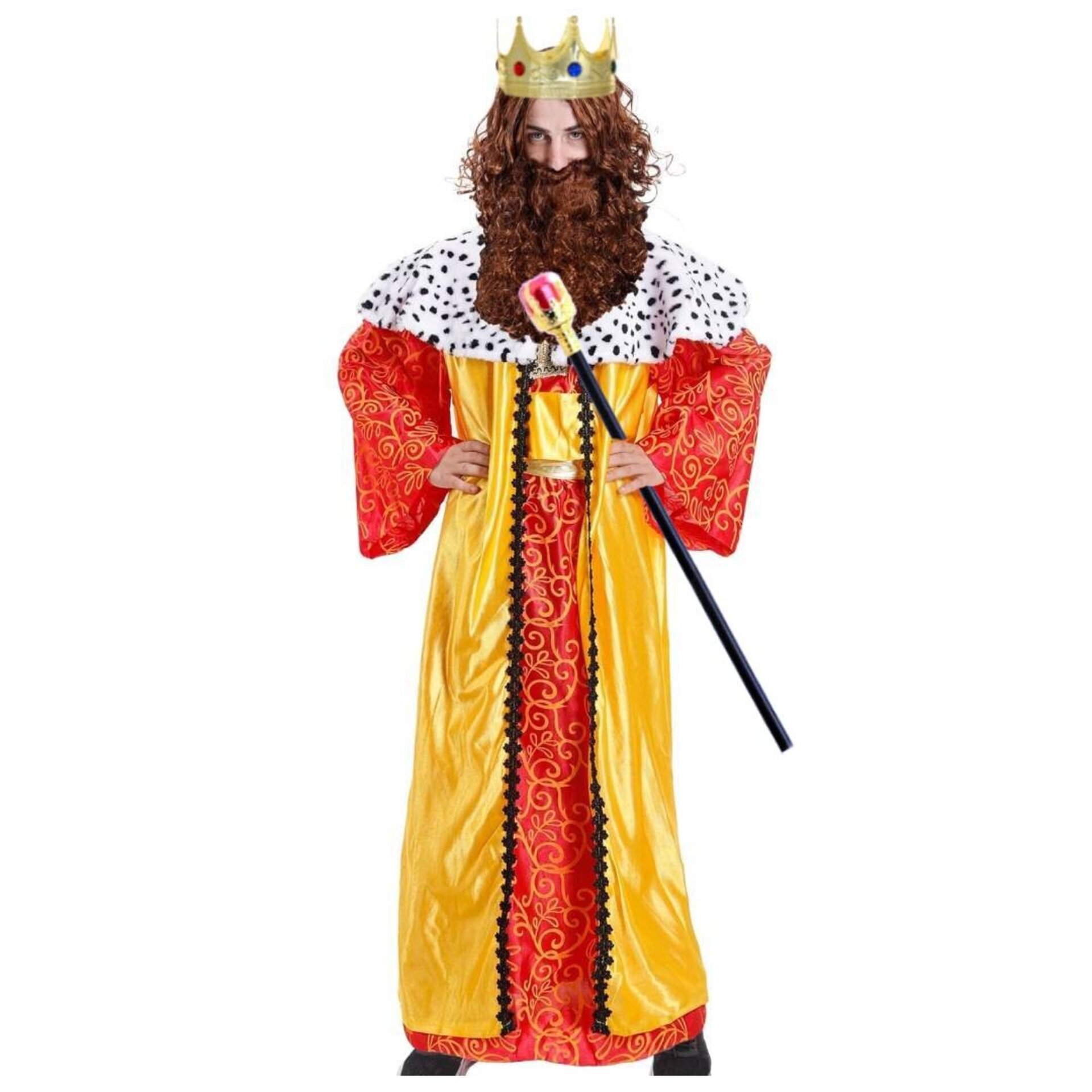 Disfraz Rey Mago Baltasar Lujo para Adulto - Traje Completo de Rey Mago - 1
