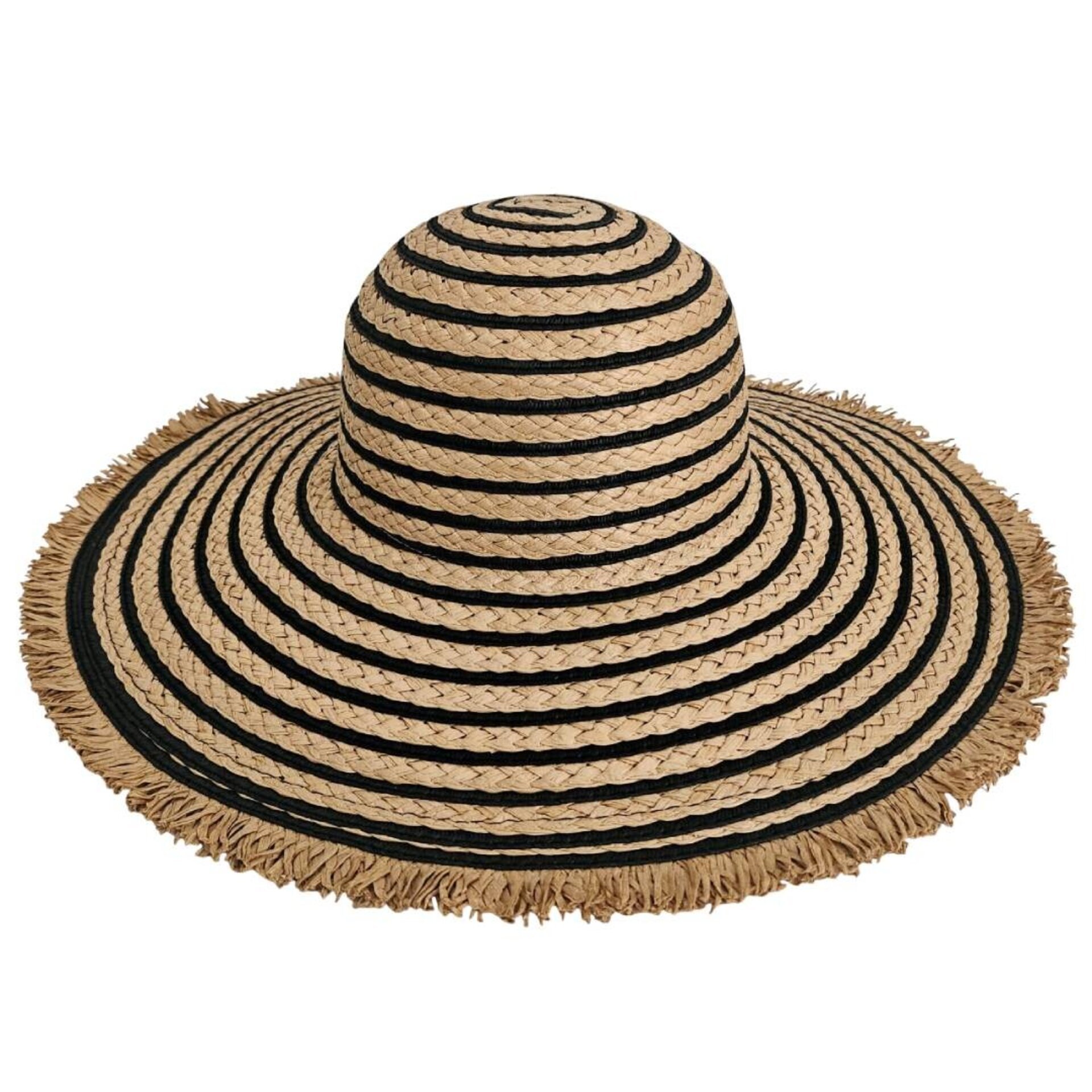 Pamela de Paja Ala Ancha 13cm para Mujer, Sombrero Sol Playa, Talla Única Mujer - 5