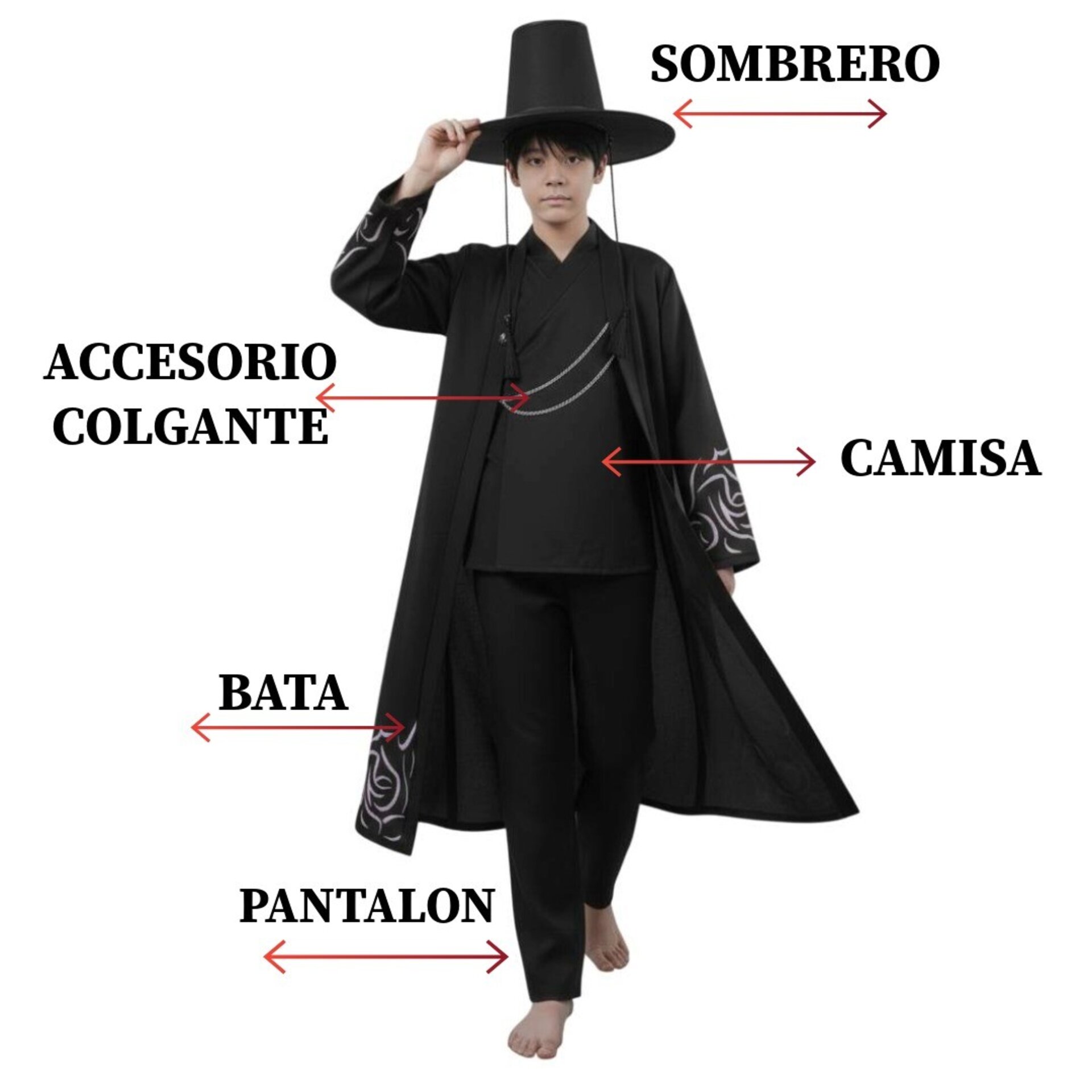 Disfraz Jinu Saja - K-Pop Demon Hunters -Traje Saja Boys - Talla 4-12 años - 3