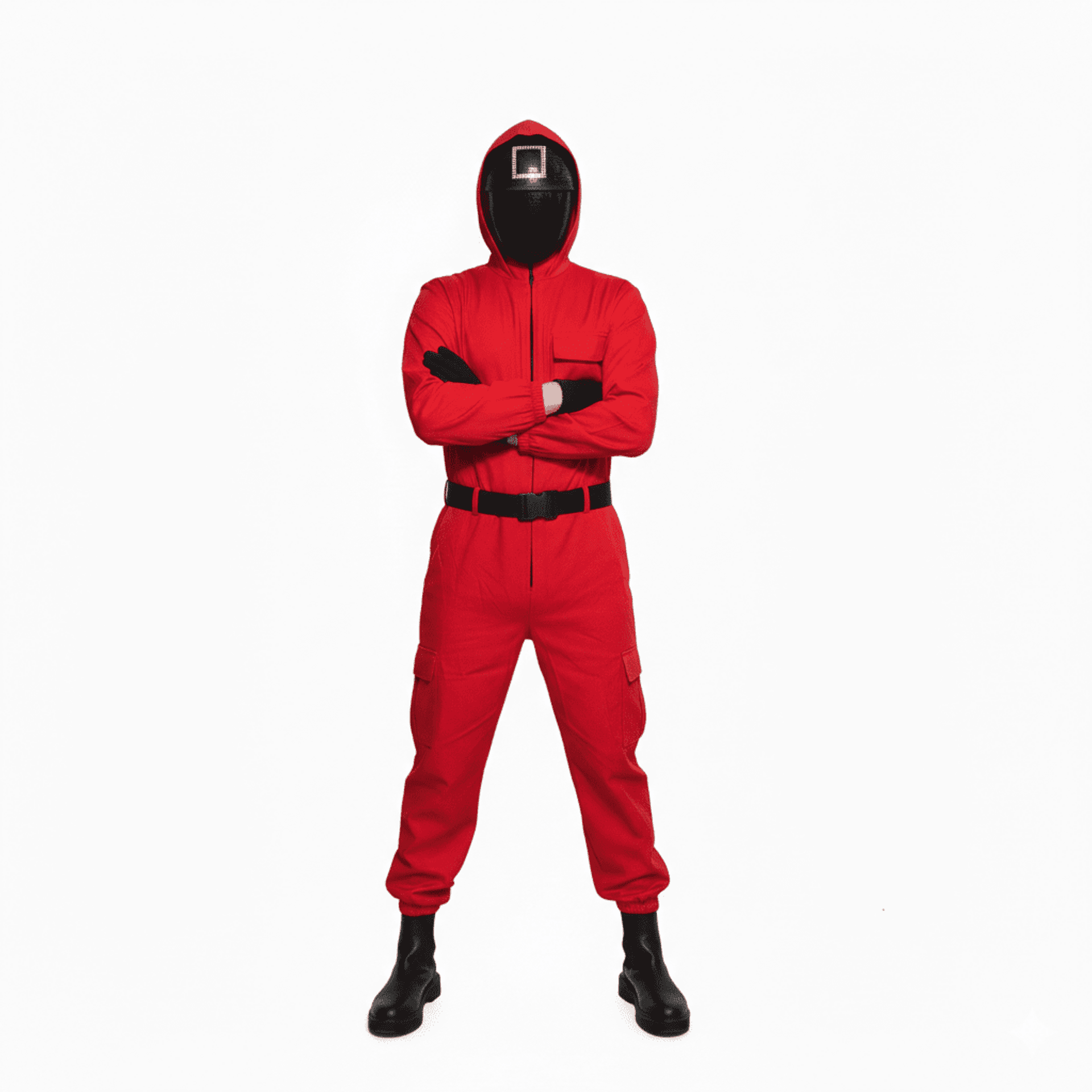 Disfraz Juego calamar Soldado Guardia Enmascarado Cuadrado Squid Game Adulto - 2