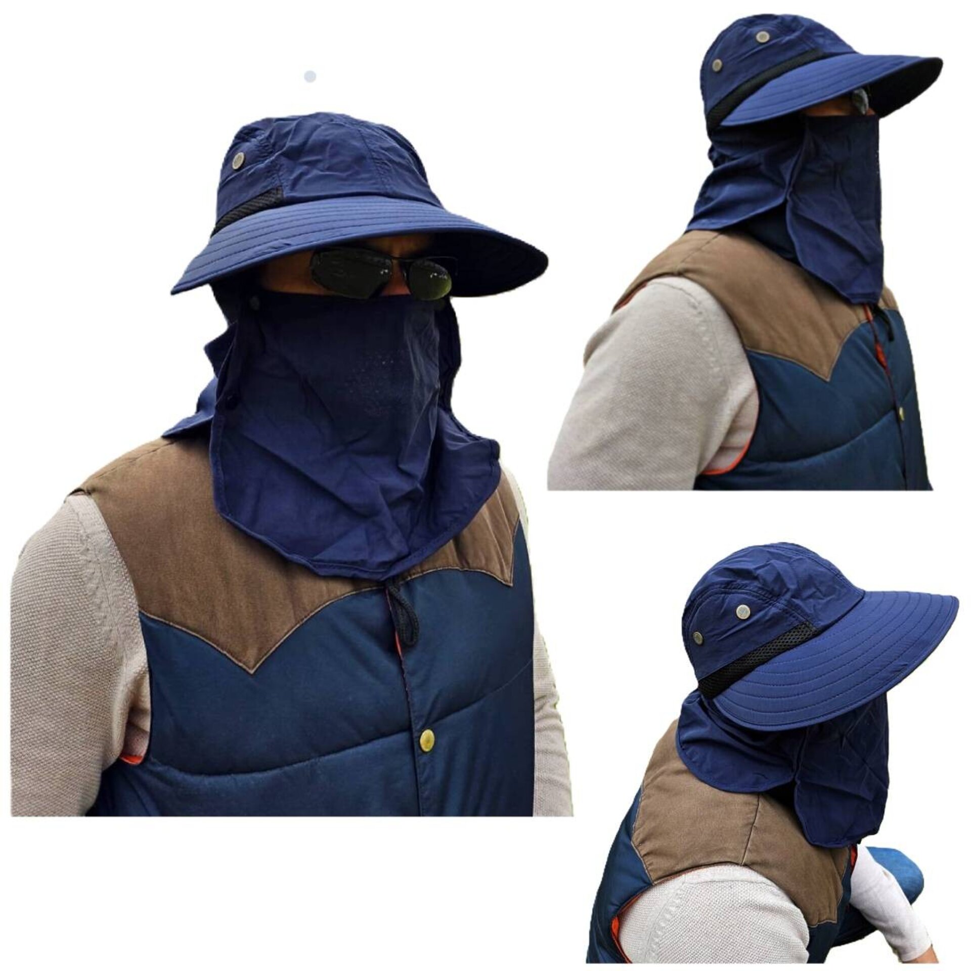 Sombrero de Pescador Desmontable Unisex para Camping Senderismo Montaña Safari - 14