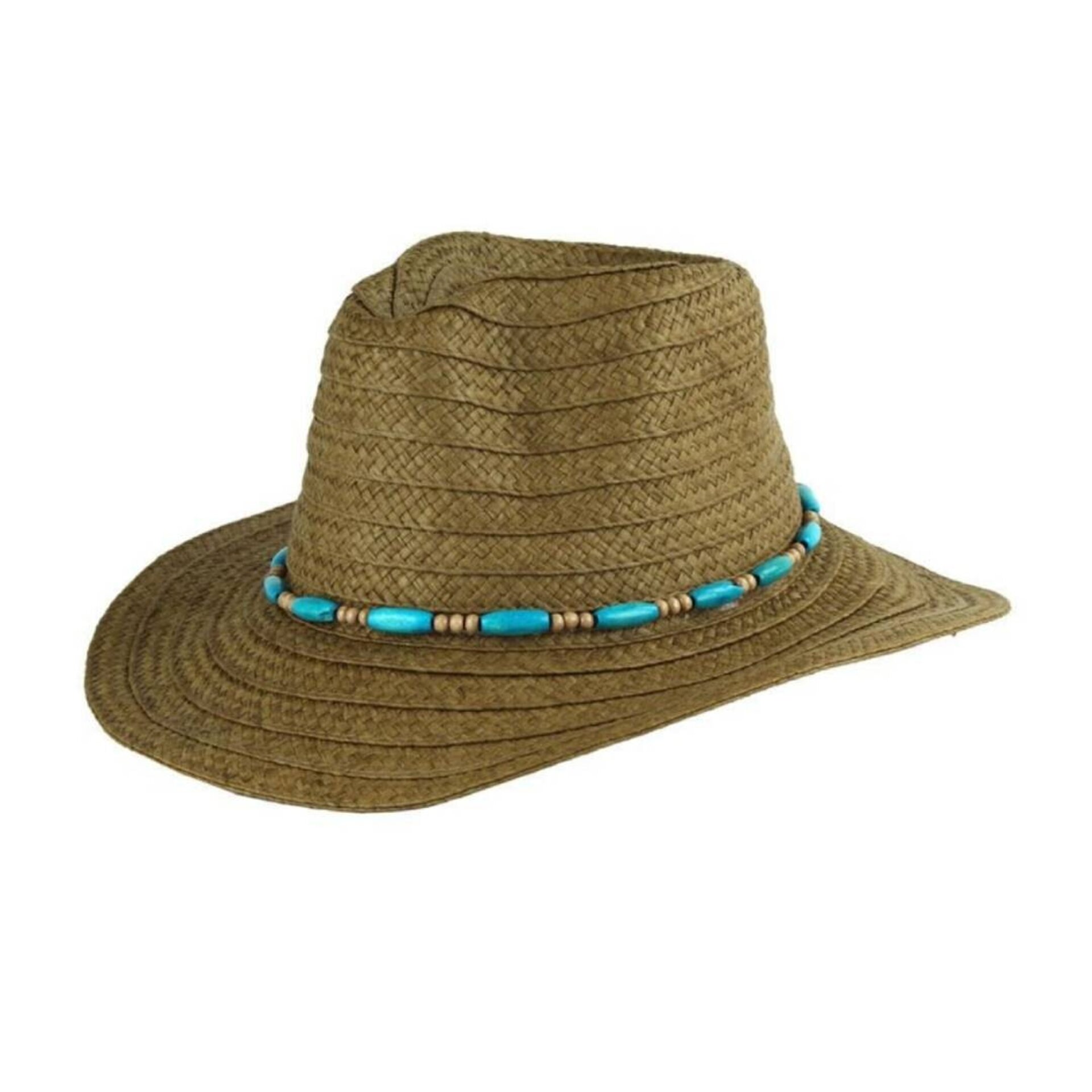 Sombrero Vaquero Paja Unisex Ajustable Estilo Western Moldeable Marrón - 1
