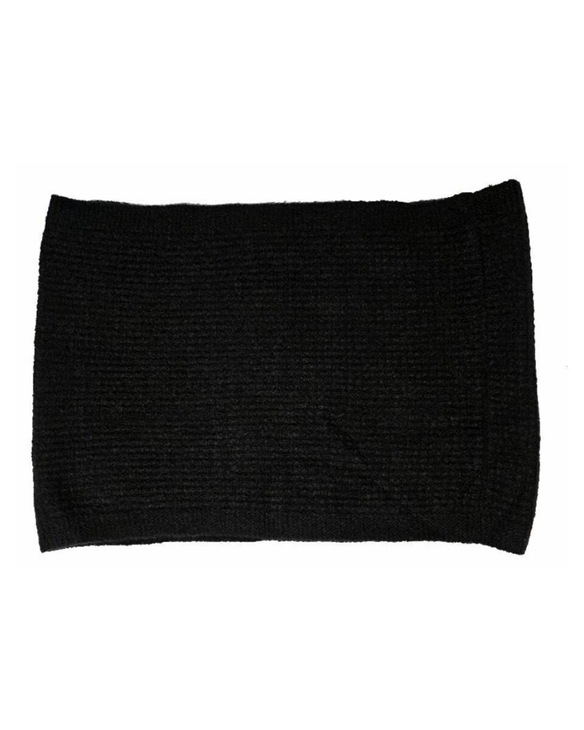 Bufanda Redonda de cuello para Hombre, Mujer Bufanda Polar de Punto Negro - 3