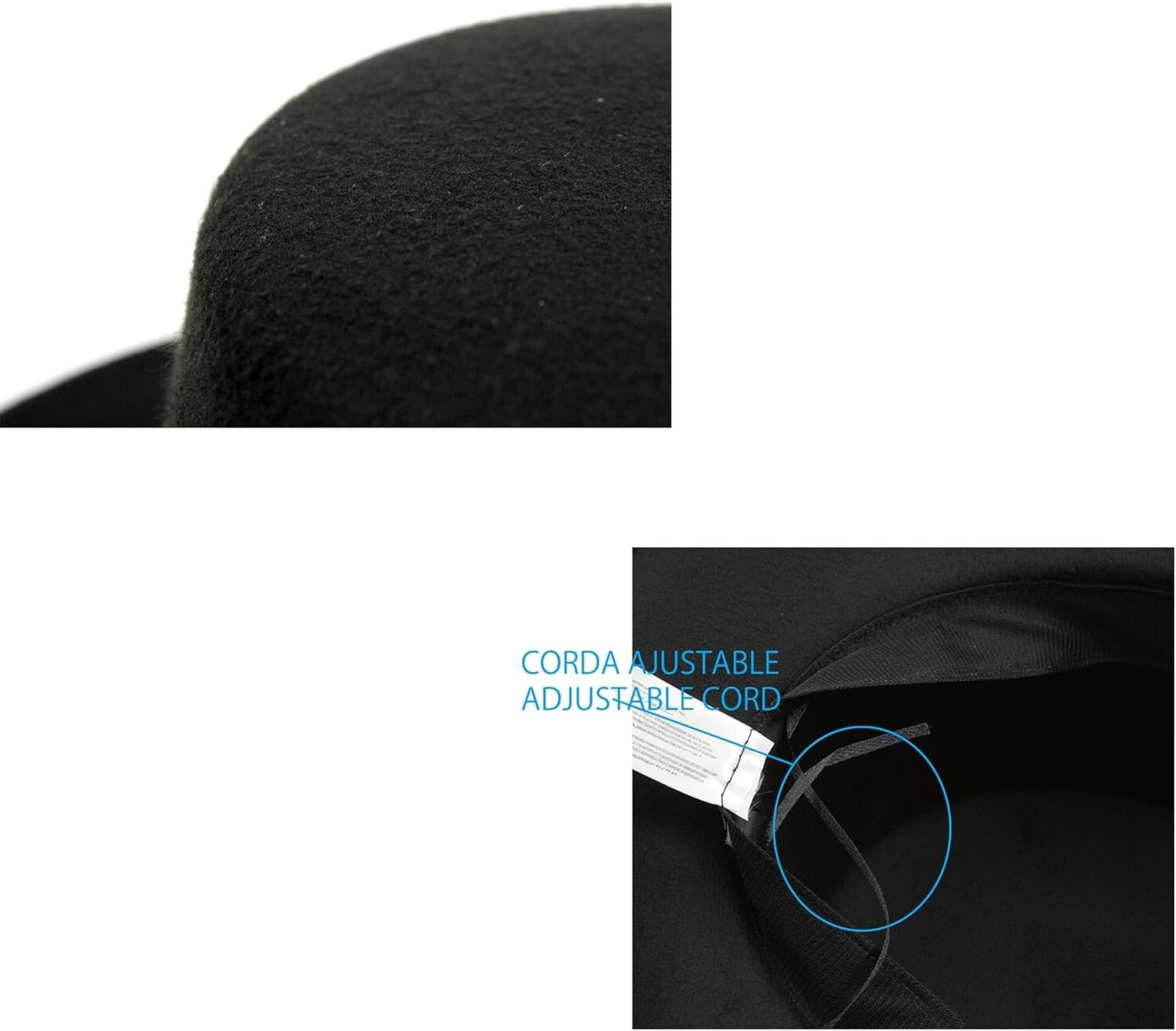 Sombrero Fedora Español Ala ancha Hombre Adulto Moderno Negro Talla Única - 4
