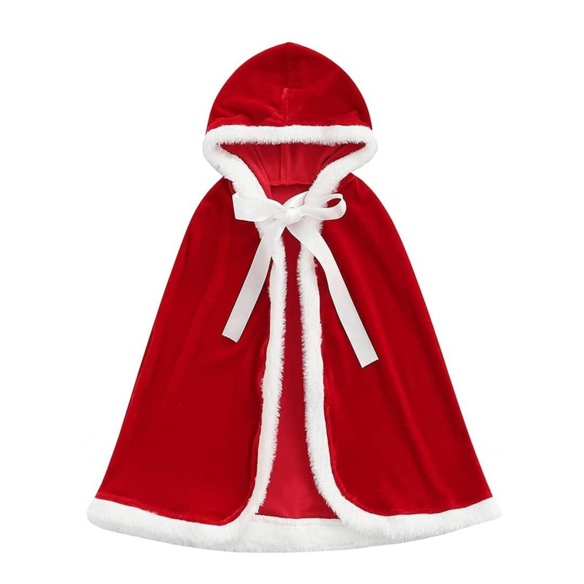 Capa de Terciopelo Navideña Premium 120cm - Capa con Capucha de Santa/Mamá Noel - 6