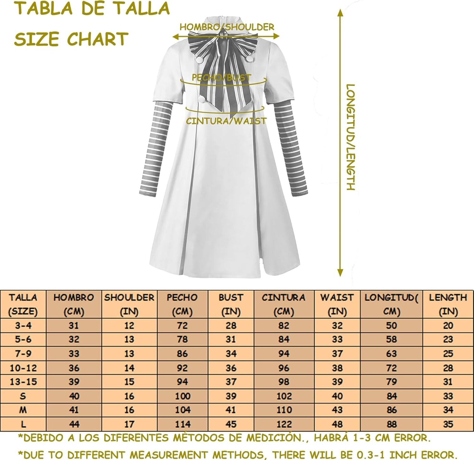 Disfraz M3gan Muñeca del Terror Vestido Megan para Niñas Talla 3-12 años - 5