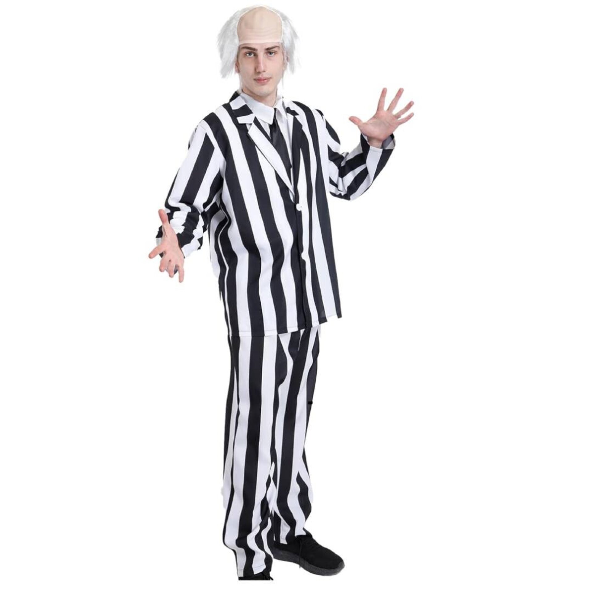 Disfraz Bitelchus Bitelchús Fantasma Ghost Beetlejuice Traje Adulto Hombre - 1