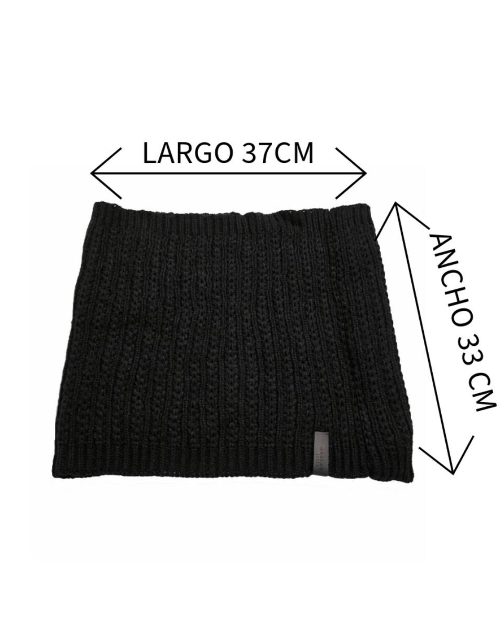 Bufanda Redonda de punto para Hombre y/o Mujer Acrílico Negro - 4