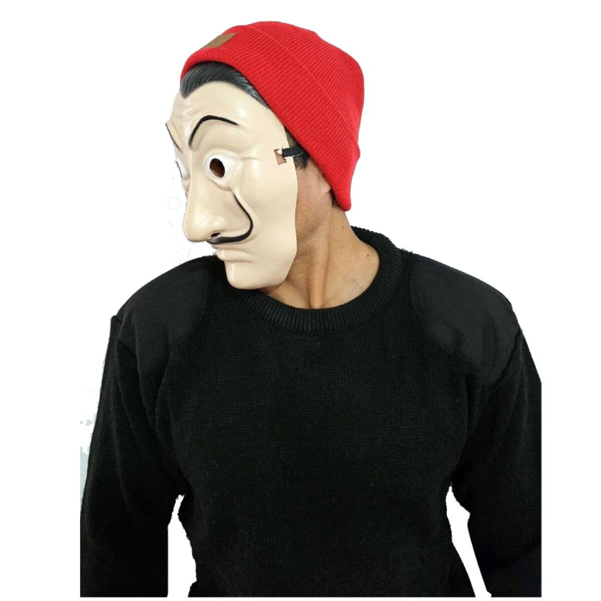 Máscara El Salvador Dalí La Casa de Papel Gorro Rojo - 6