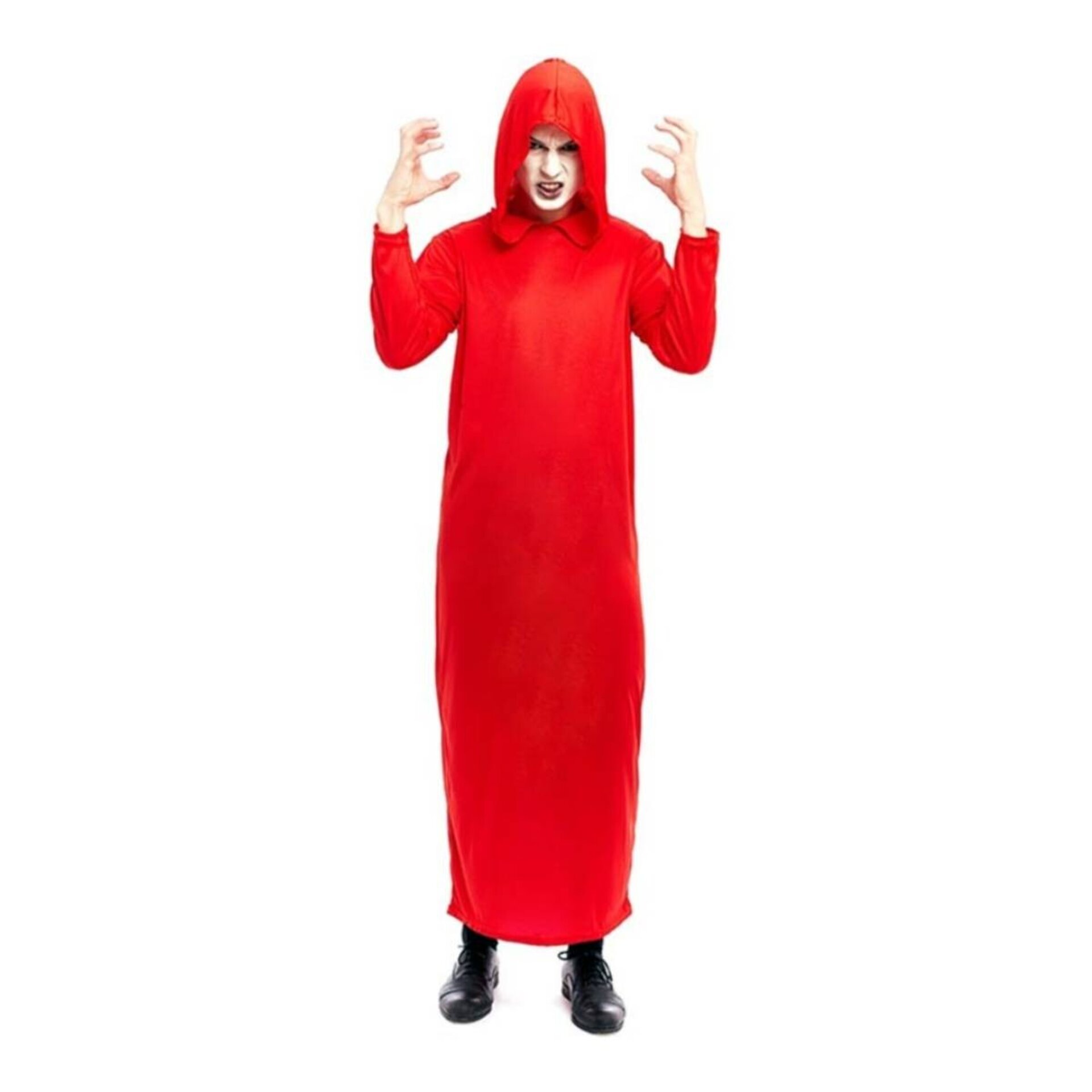 Túnica Roja con Capucha para disfraz Halloween Fiesta para Adulto Hombre Mujer - 3