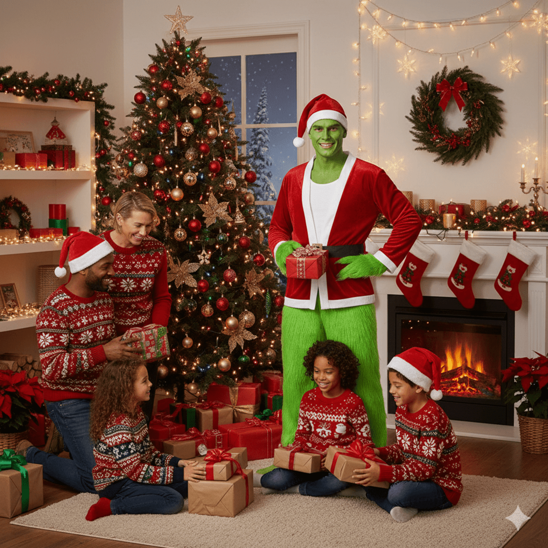 Disfraz el Grinch Adulto - Traje Peludo Verde Navideño - Fiesta Navidad - 4