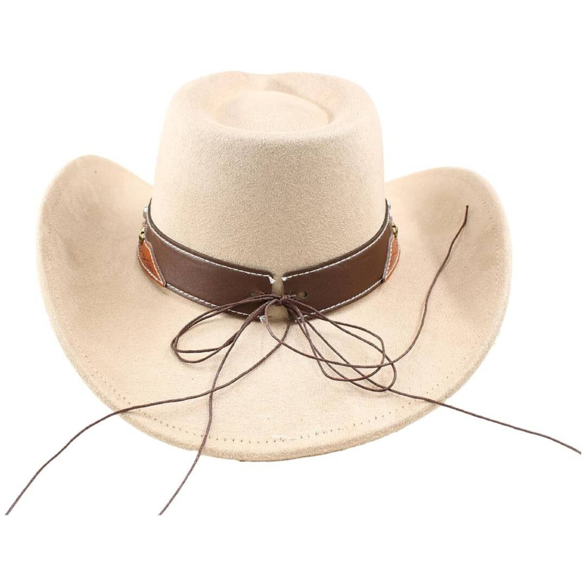 Sombrero Vaquero Fieltro Western Cowboy Crema bailé Country Adulto Ajustable M/L - 5